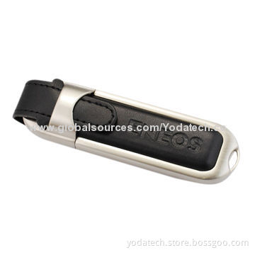 Leather USB Premiums, Slim, Padded Design, with Durable Stitching